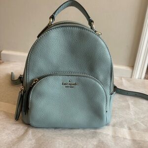 Kate Spade Light Blue Leather Backpack small